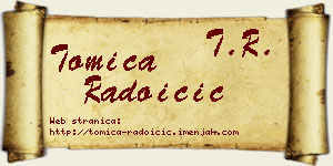 Tomica Radoičić vizit kartica